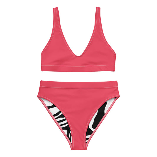Fabulous Fuchsia Recycled High-Waisted Bikini