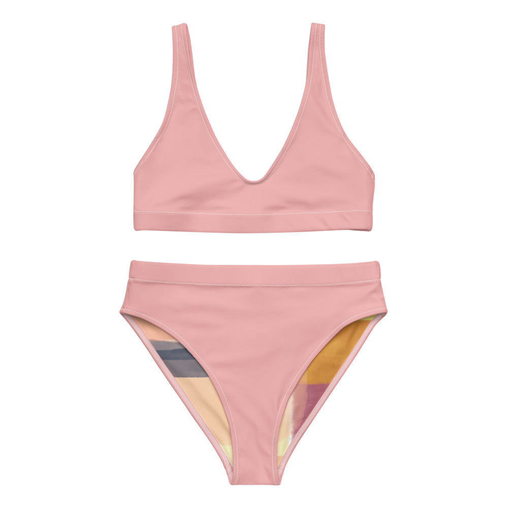 Pink Petal Recycled High-Waisted Bikini