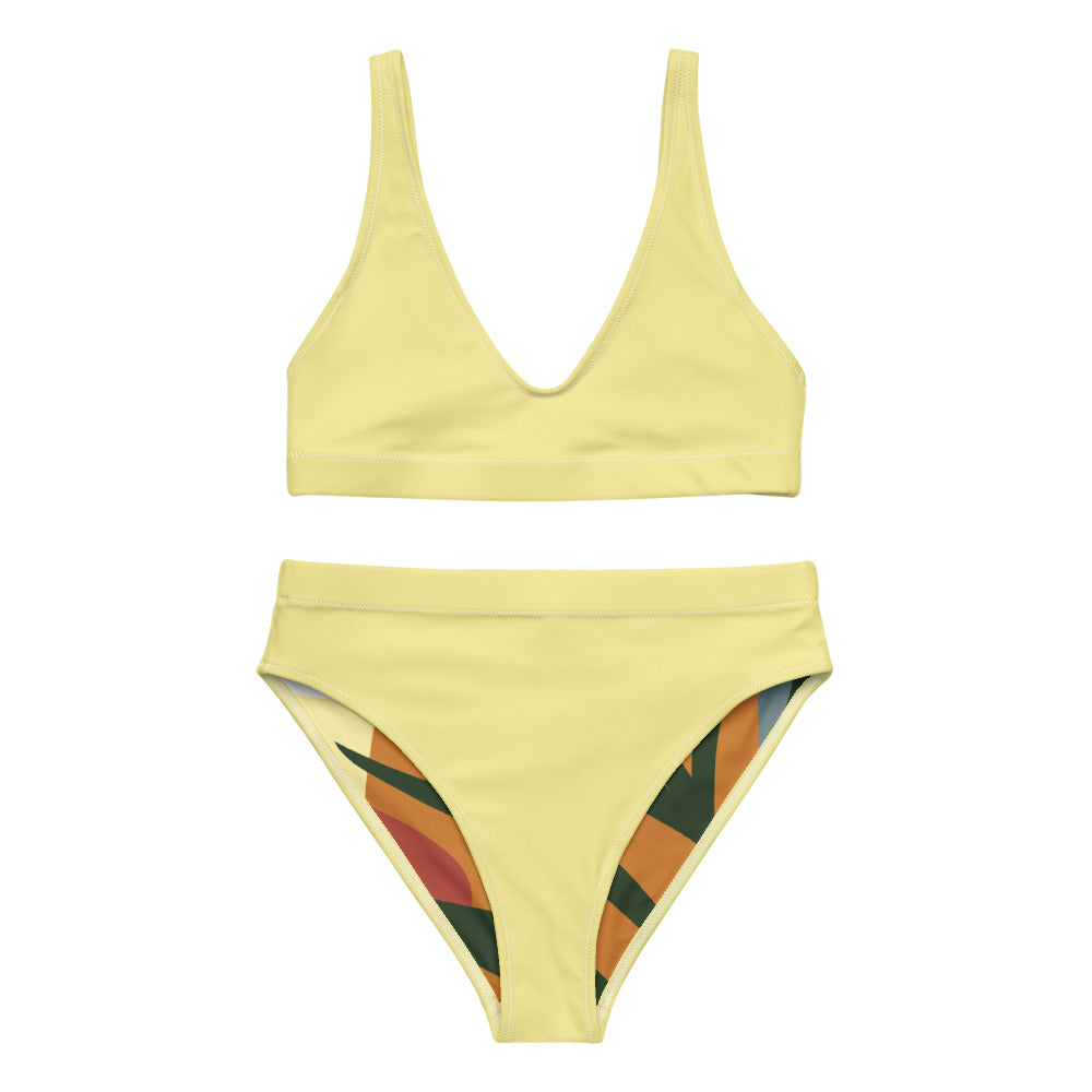 Butter Yellow Recycled High-Waisted Bikini