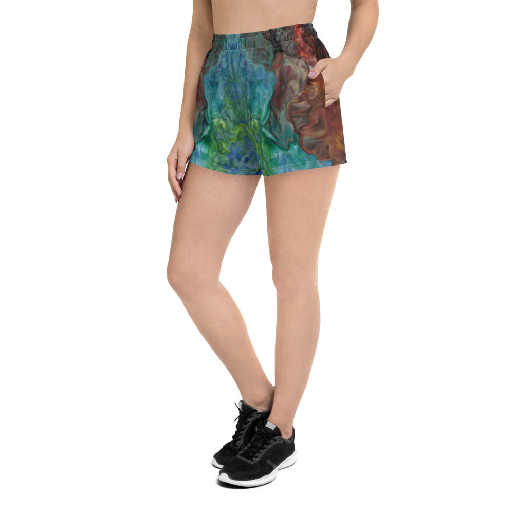 Aura Splash Athletic Short Shorts