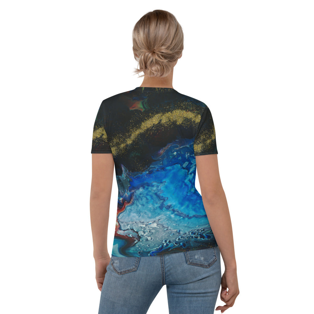 Gold Stream Fitted Crew Neck T-Shirt