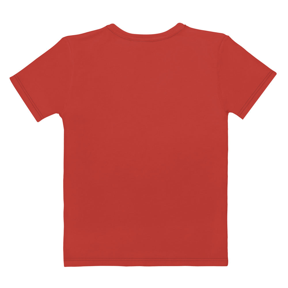 Cherry Red Fitted Crew Neck T-Shirt