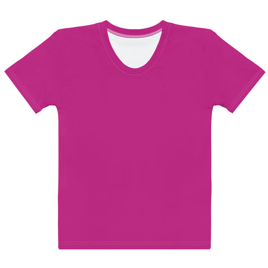 Fabulous Fuchsia Fitted Crew Neck T-Shirt