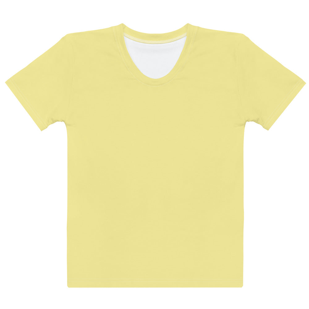 Butter Yellow Fitted Crew Neck T-Shirt
