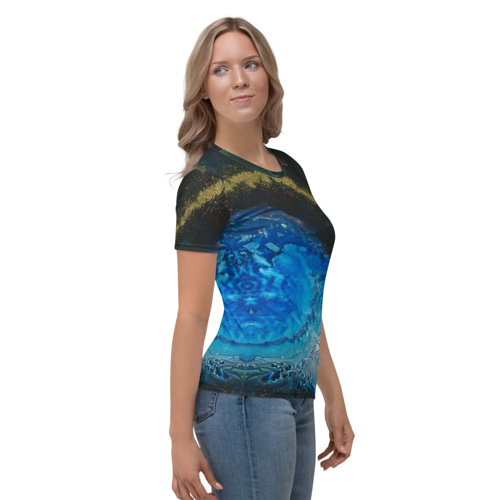 Gold Stream Fitted Crew Neck T-Shirt