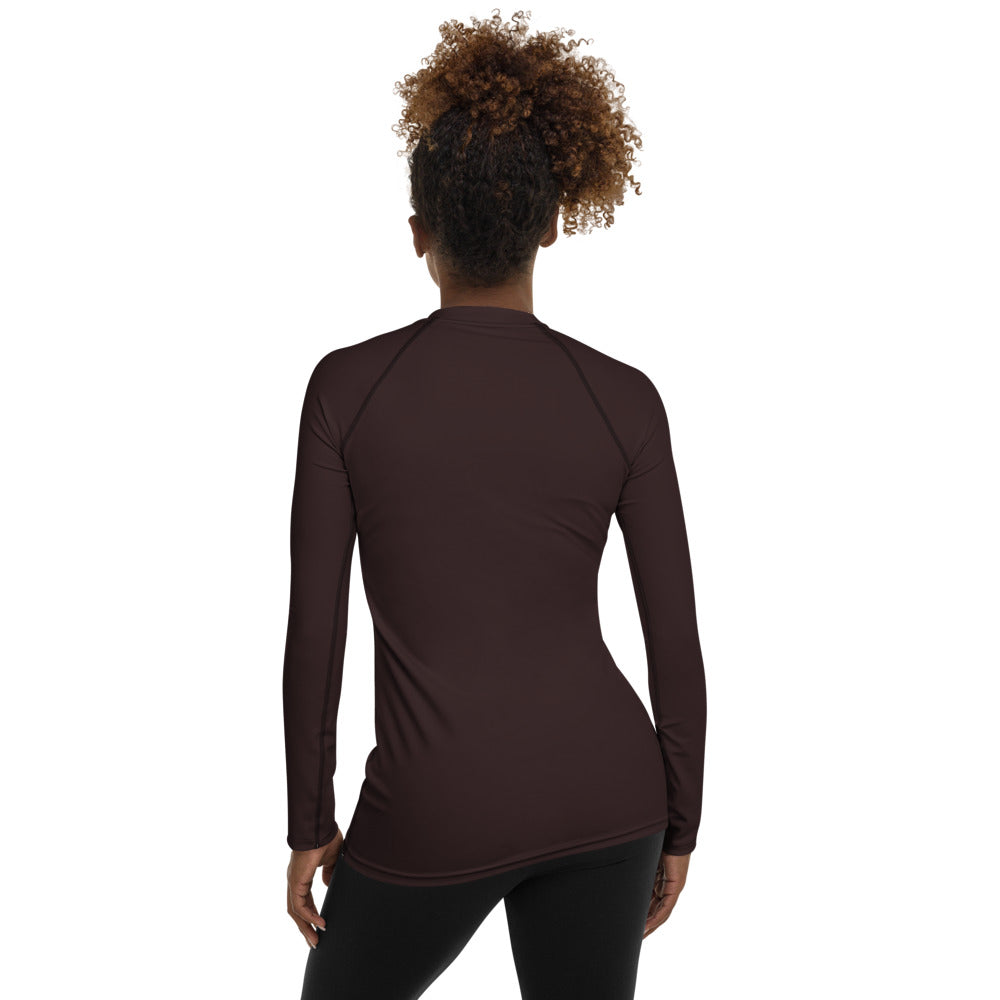 Chocolate Brown Women's Rash Guard