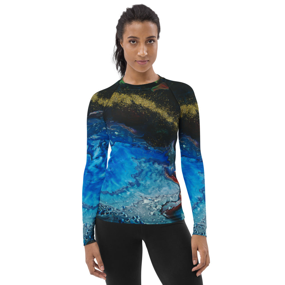 Gold Stream Women's Rash Guard