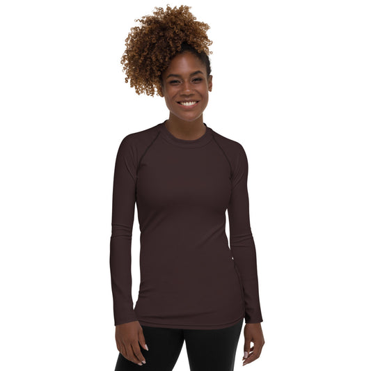 Chocolate Brown Women's Rash Guard