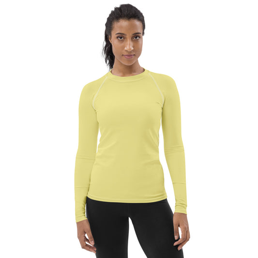 Butter Yellow Women's Rash Guard