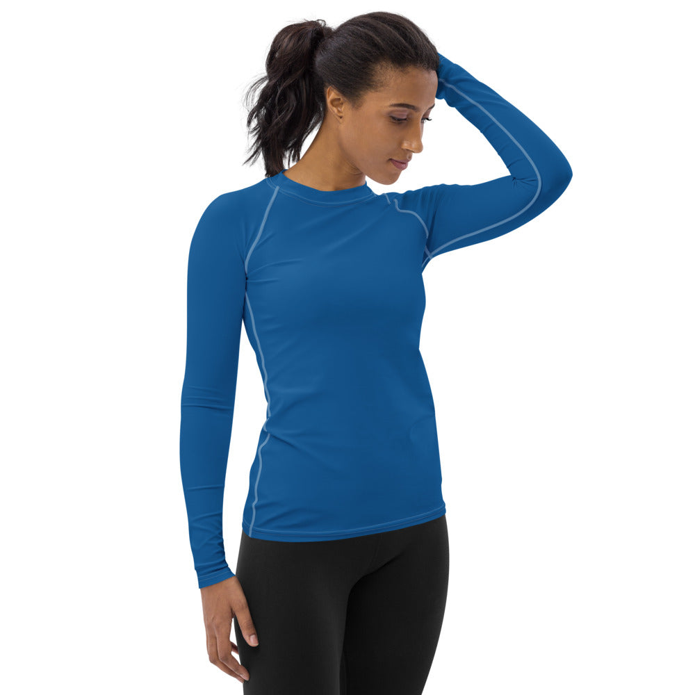 Water Blue Women's Rash Guard