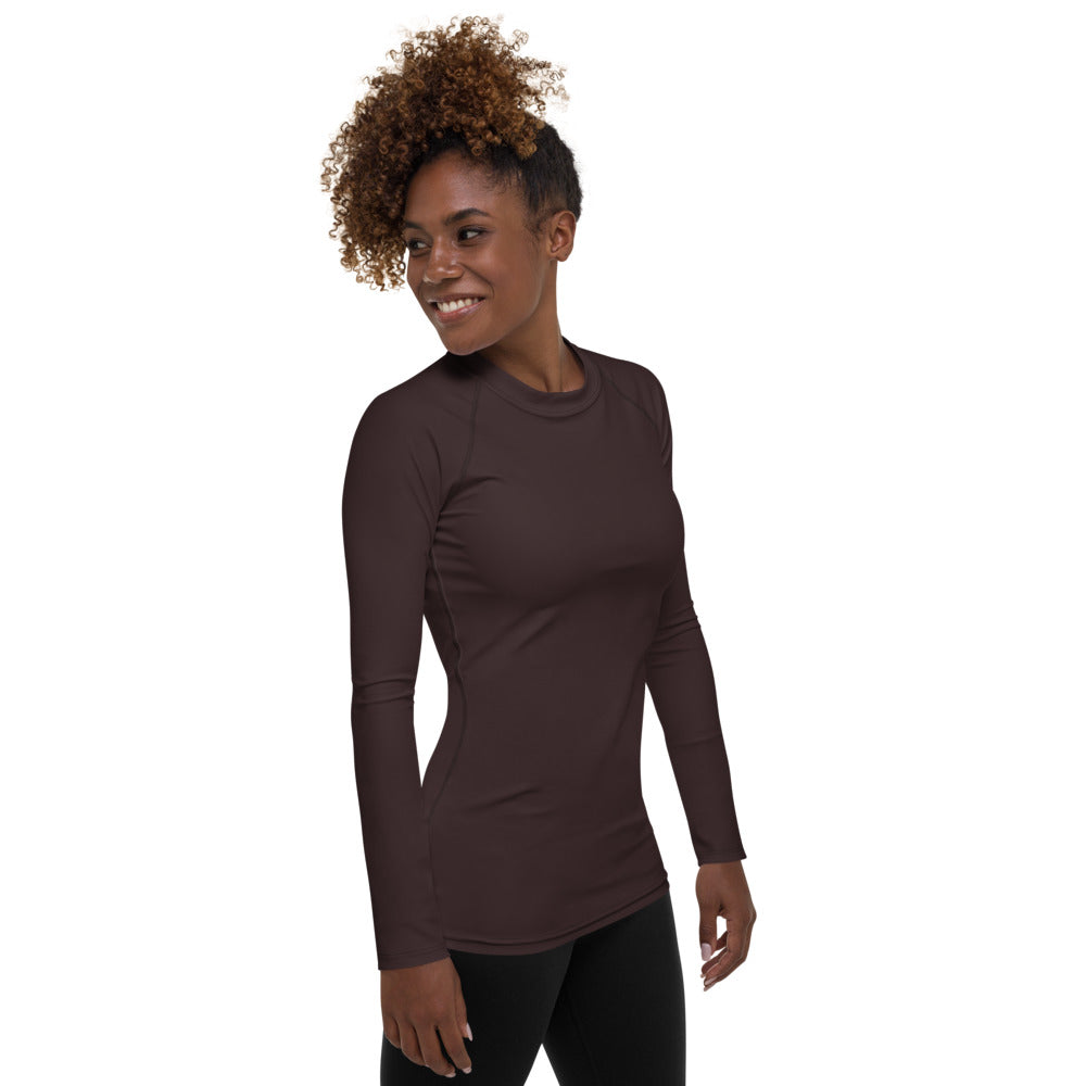 Chocolate Brown Women's Rash Guard