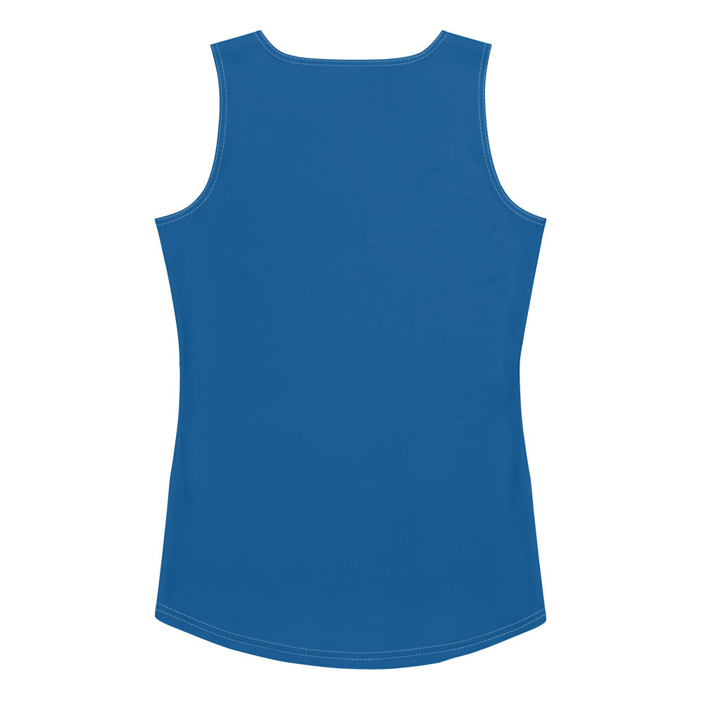 Water Blue Fitted Tank Top