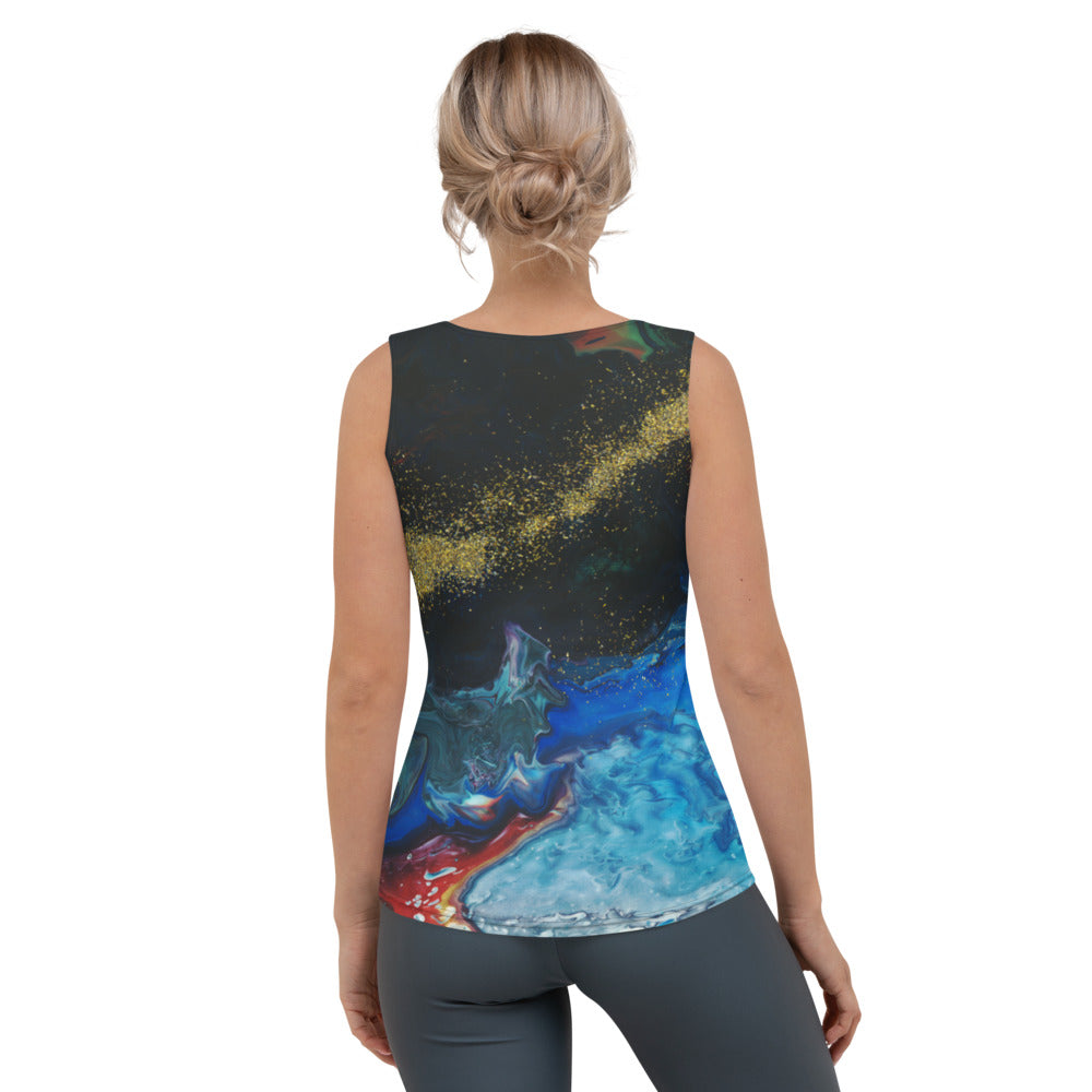 Gold Stream Fitted Tank Top