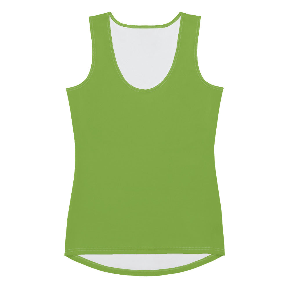 Green Grass Fitted Tank Top