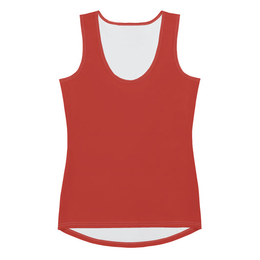 Cherry Red Fitted Tank Top