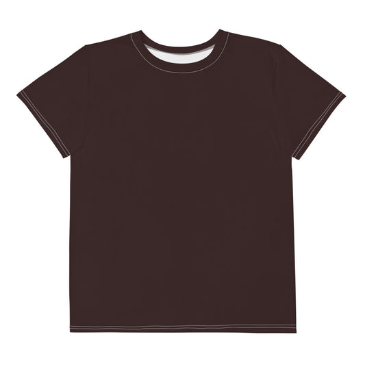 Chocolate Brown Youth Crew Neck T-Shirt
