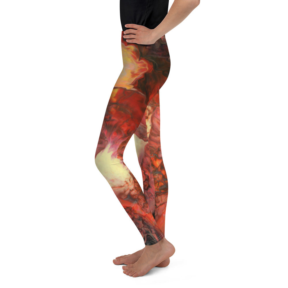 Aura Splash Fire Youth Leggings