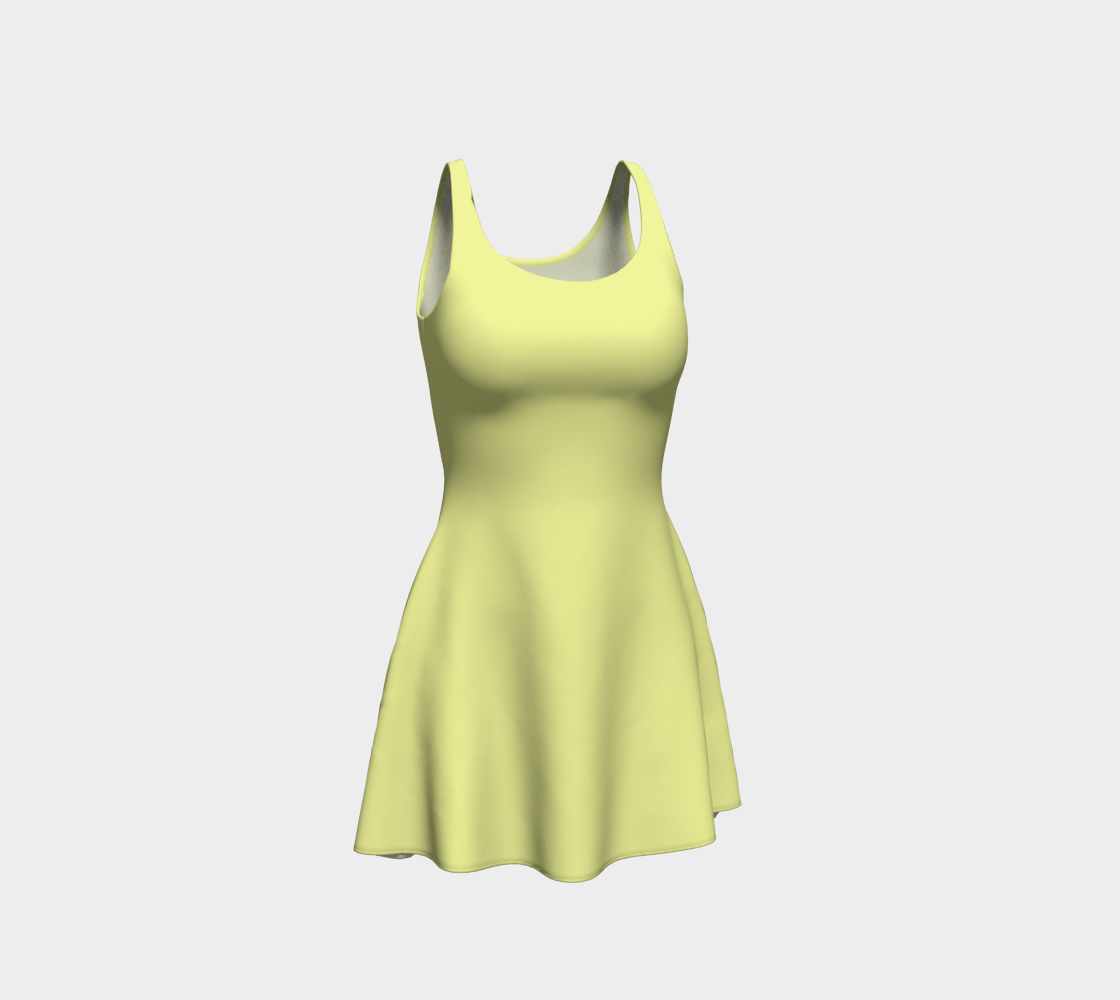 Butter Yellow Flare Dress