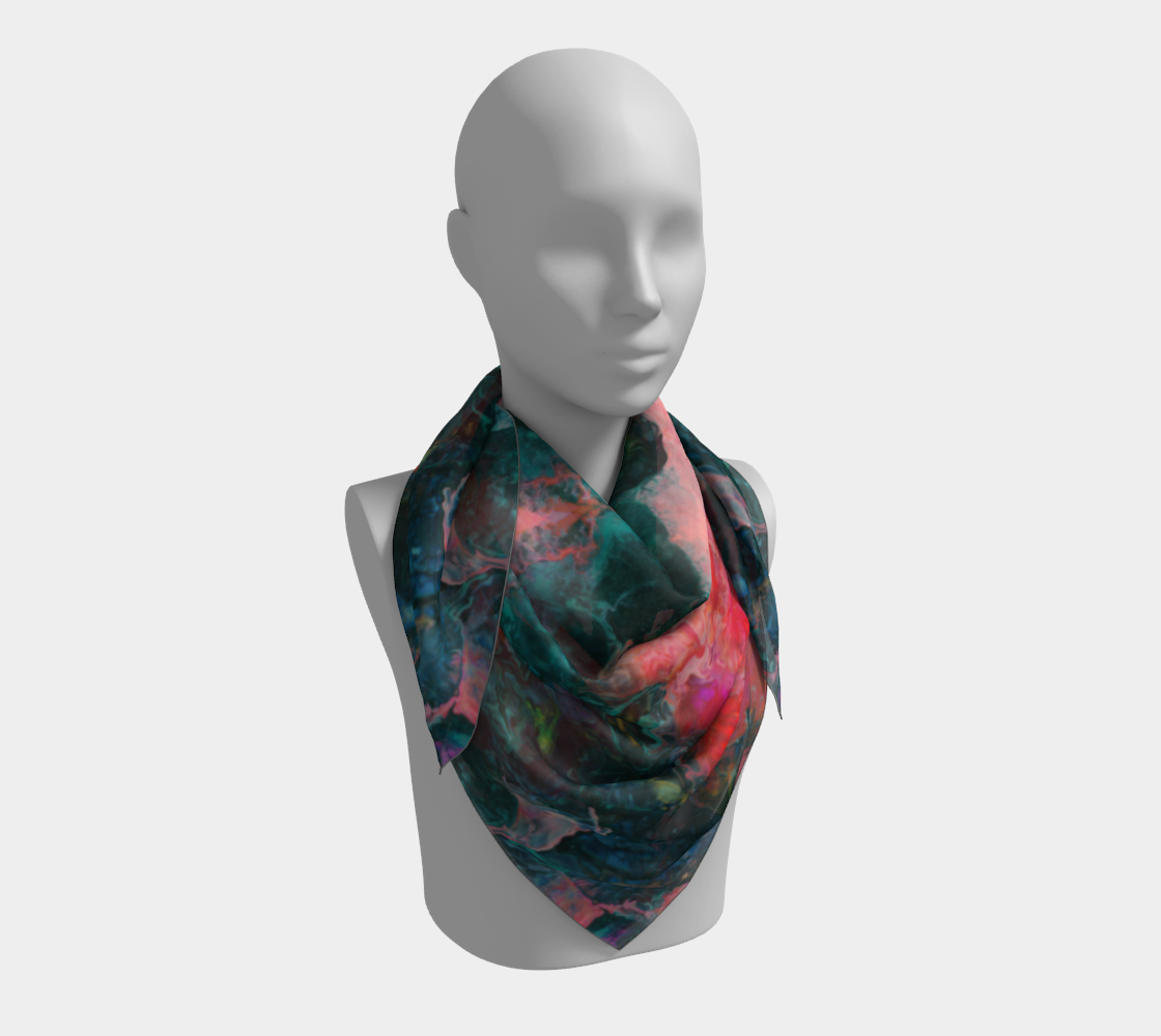 Feel the Borboleta Splash Print Square Scarf