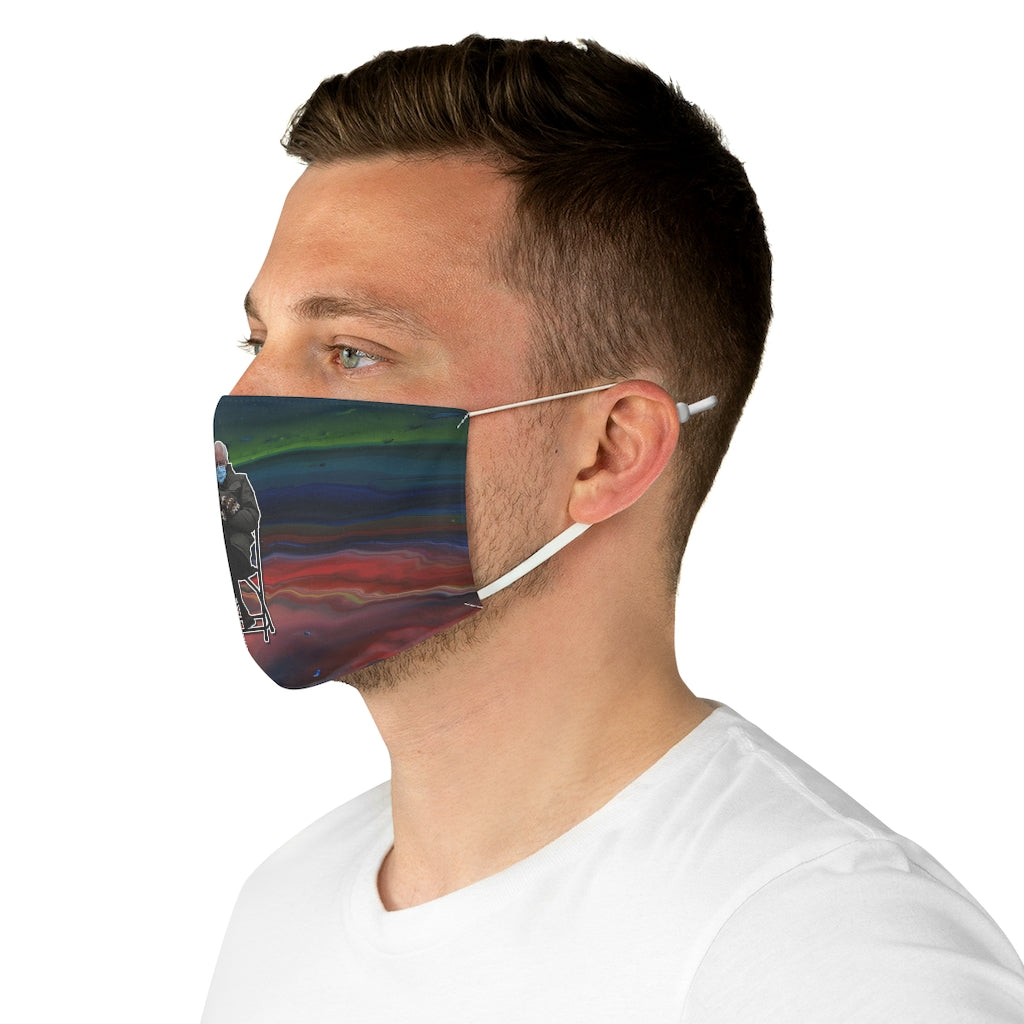 Bernie on Northern Light Fabric Face Mask