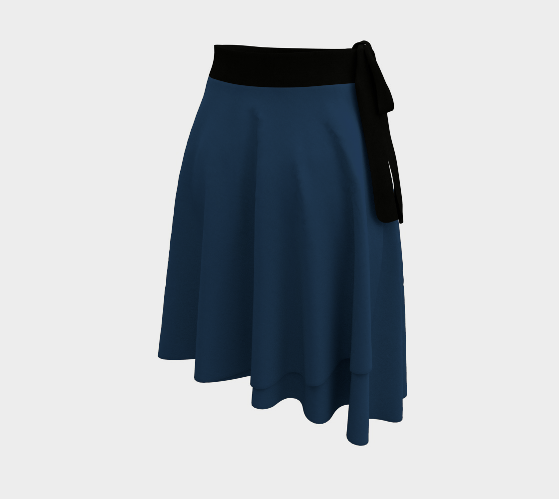 In the Navy Wrap Skirt