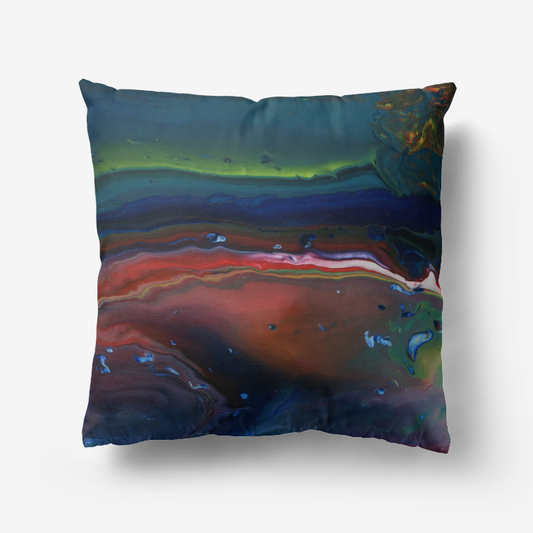 Northern Light Navy Blue Home Goods Premium Hypoallergenic Throw Pillow