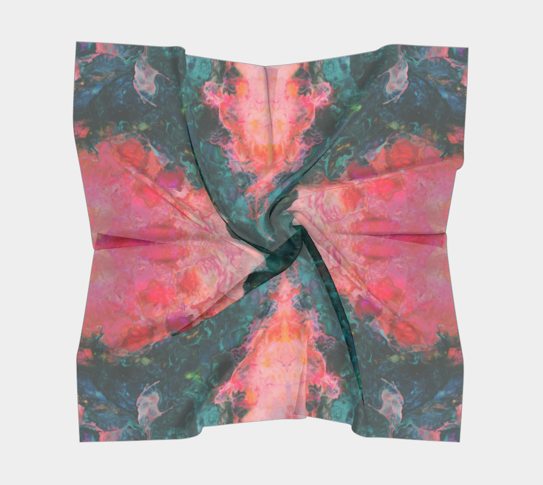 Feel the Borboleta Splash Print Square Scarf