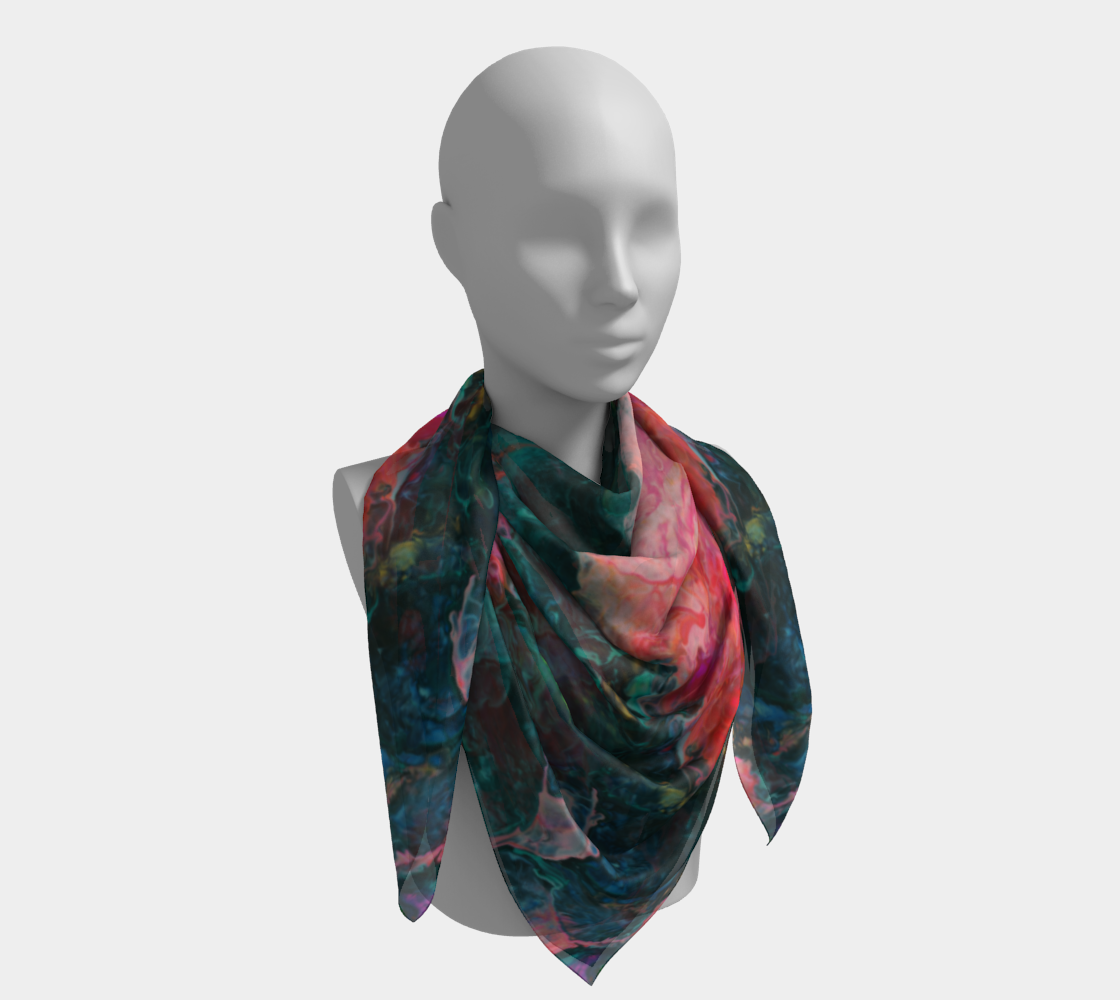 Feel the Borboleta Splash Print Square Scarf