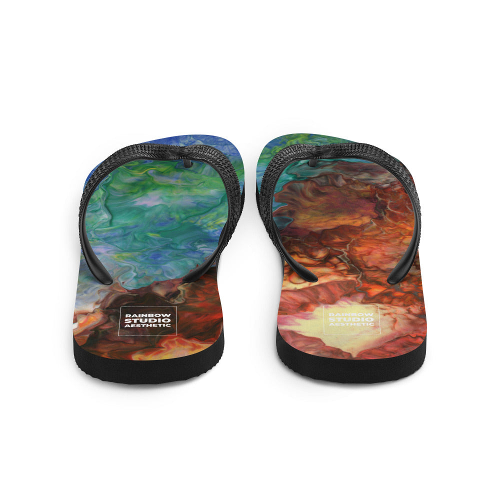 Aura Splash Rainbow Brand Flip-Flops