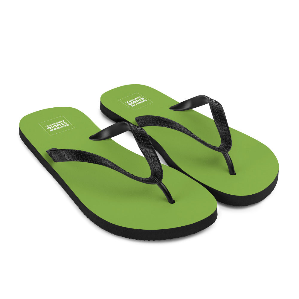 Green Grass Rainbow Brand Flip-Flops