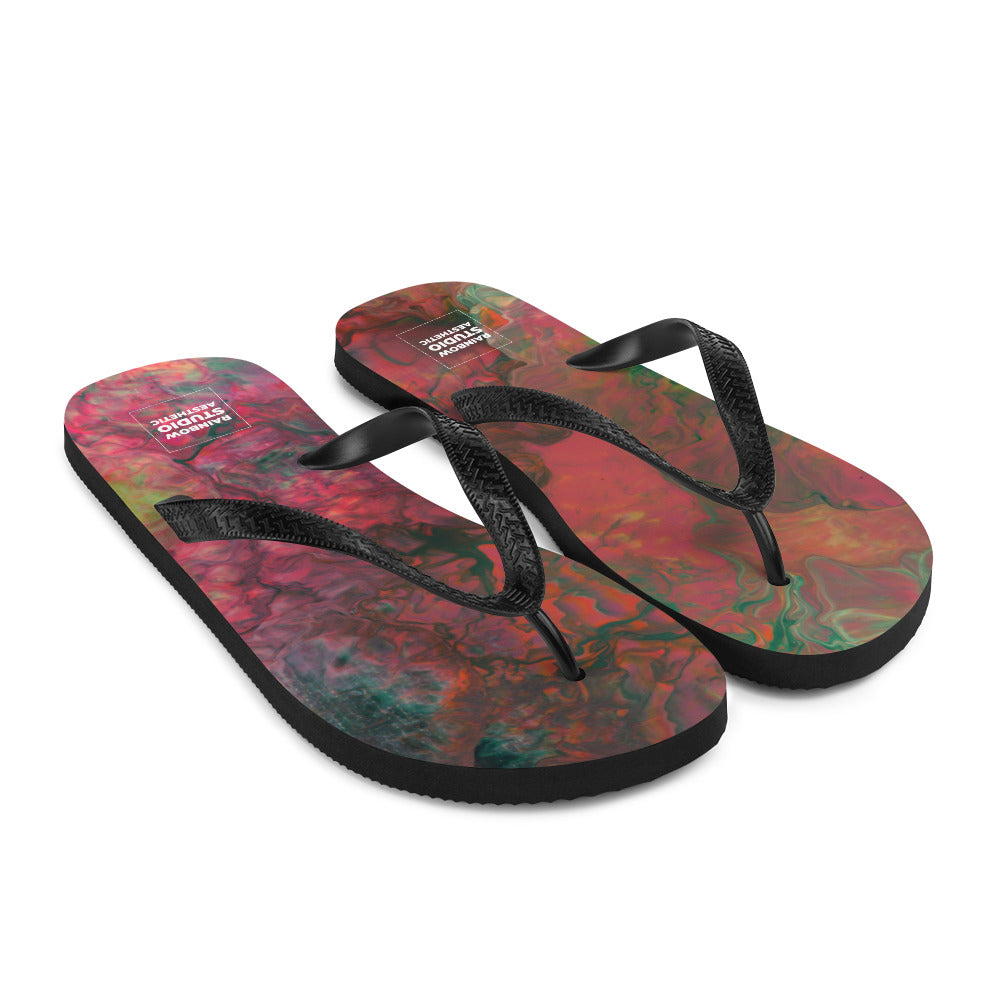 Bright Cameron Rainbow Brand Flip-Flops