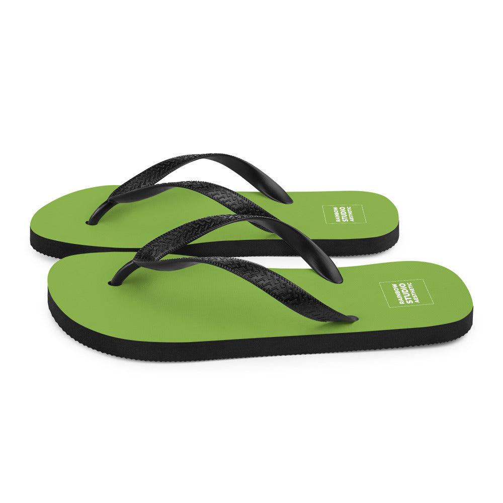Green Grass Rainbow Brand Flip-Flops