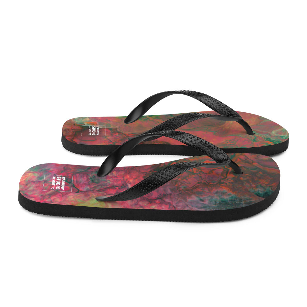 Bright Cameron Rainbow Brand Flip-Flops