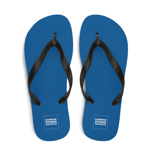 Water Blue Rainbow Brand Flip-Flops