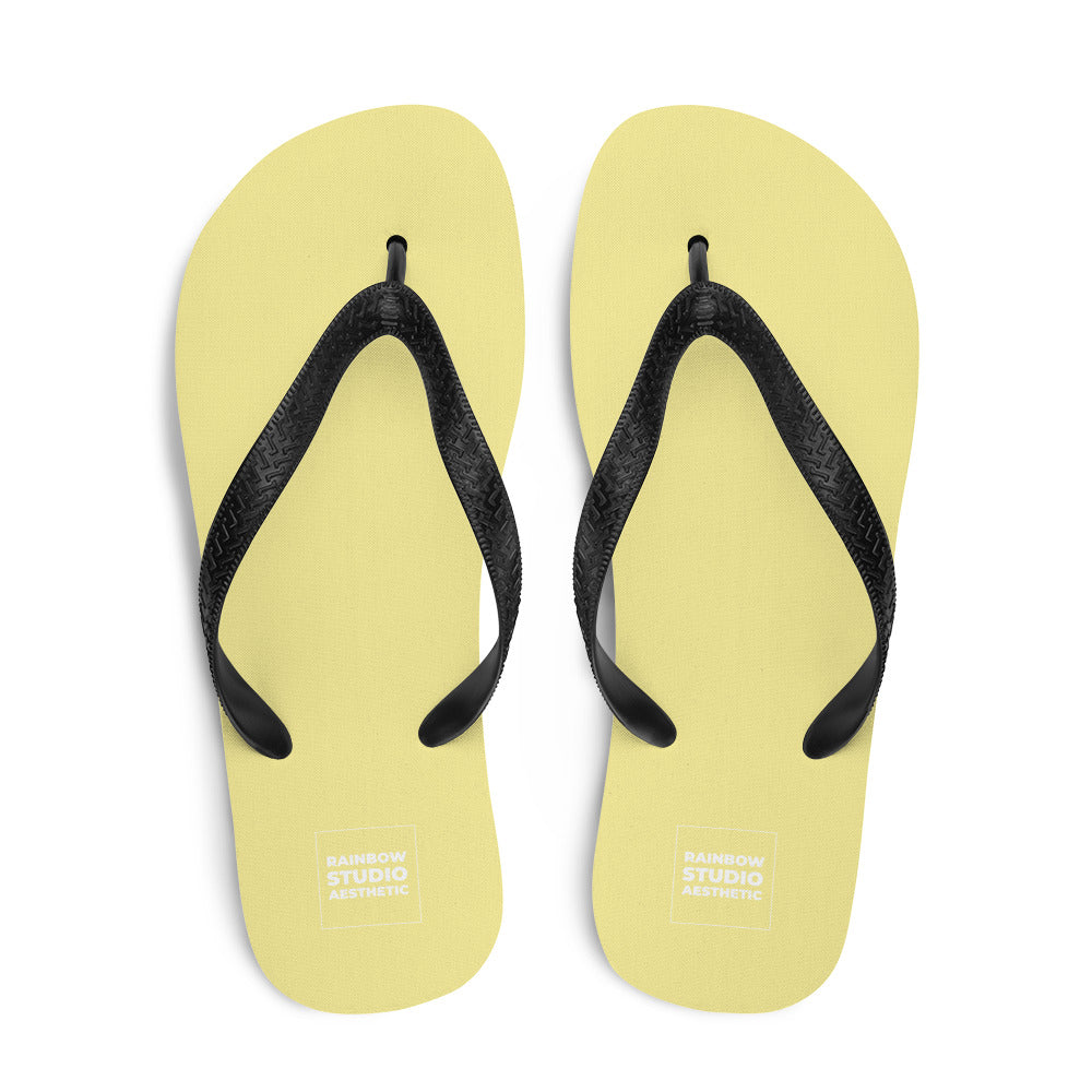 Butter Yellow Rainbow Brand Flip-Flops