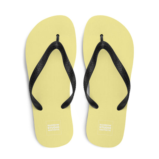 Butter Yellow Rainbow Brand Flip-Flops