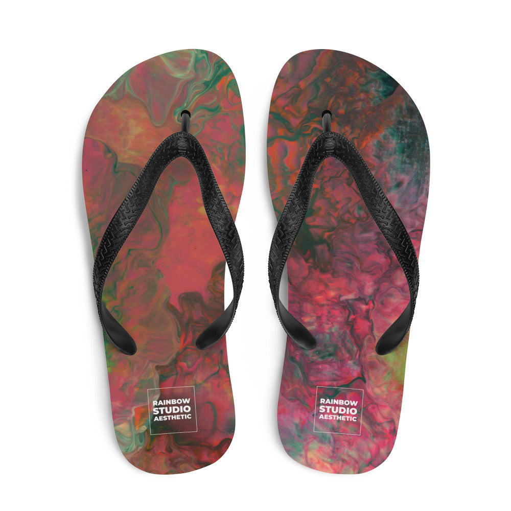 Bright Cameron Rainbow Brand Flip-Flops