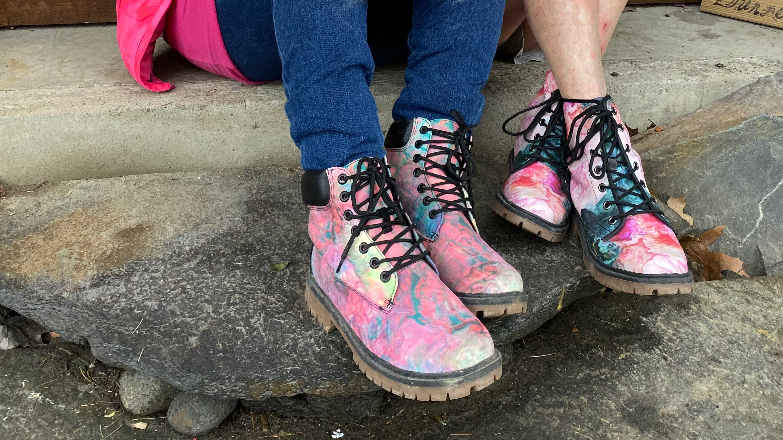 colourful cute combat boots for women