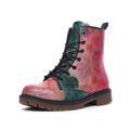 colourful cute combat boots pink and blue