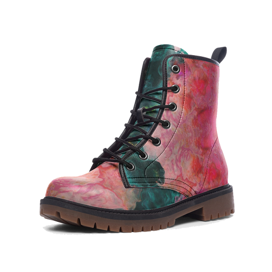 colourful cute combat boots pink and blue