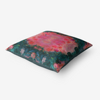 Feel the Borboleta Dark Teal/Green Home Goods Premium Hypoallergenic Throw Pillow