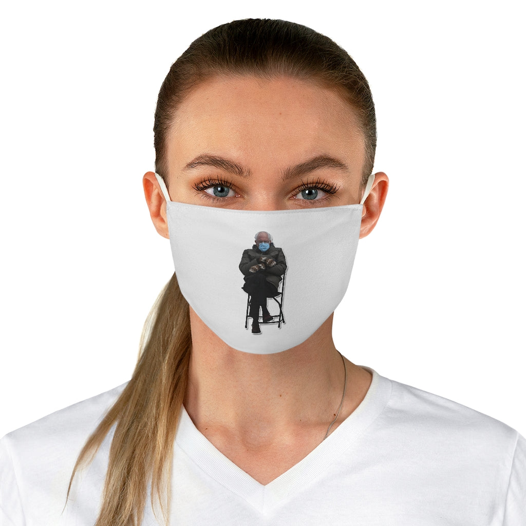 White Bernie Fabric Face Mask