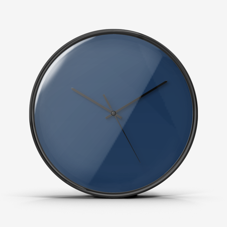 In the Navy Numberless Silent Wall Clock