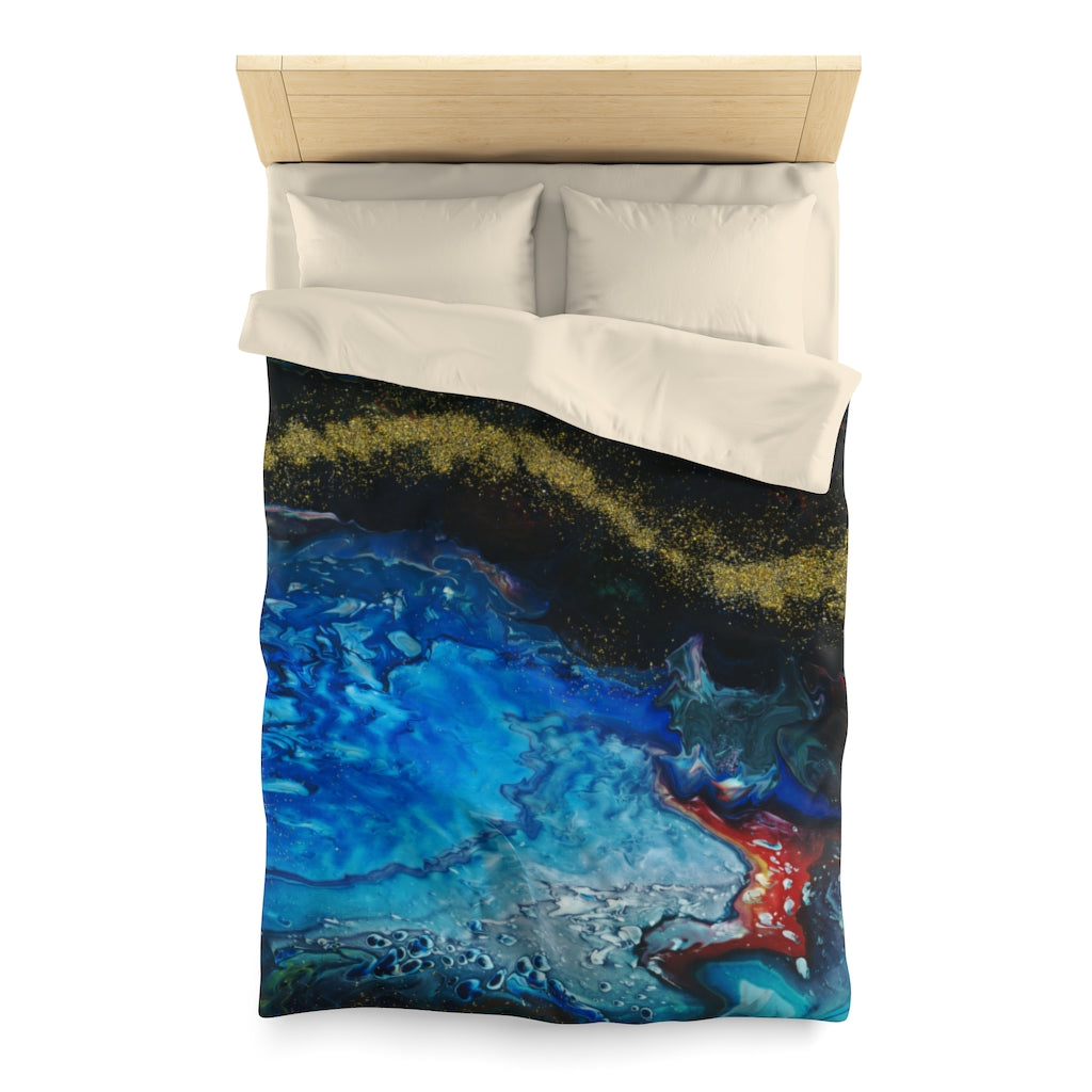 Gold Stream Microfiber Duvet Cover