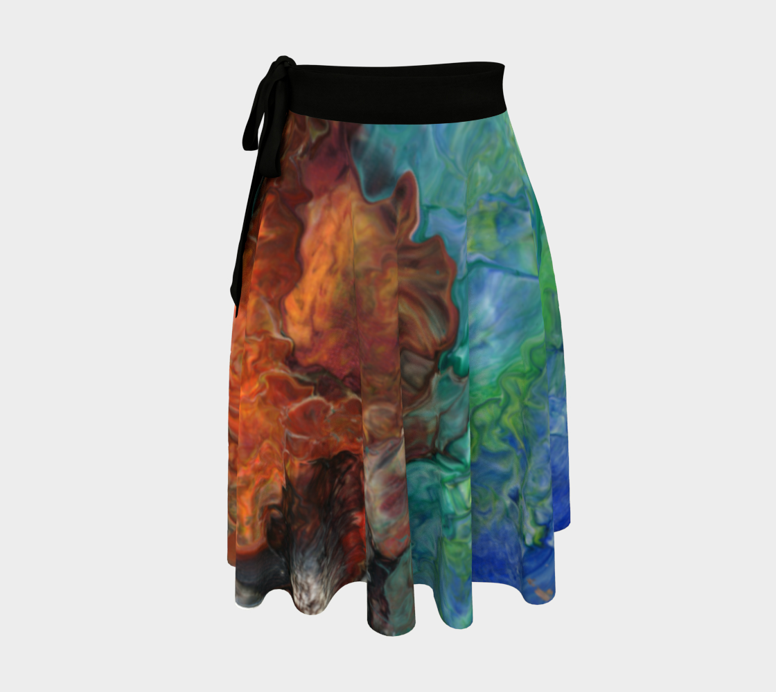 Aura Splash Wrap Skirt