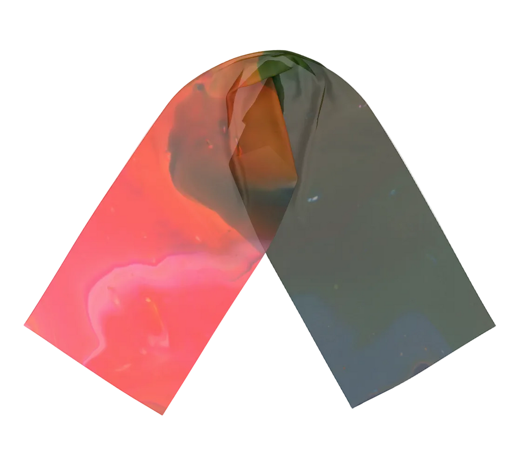 Rainbow Mountain Long Silk Head Scarf