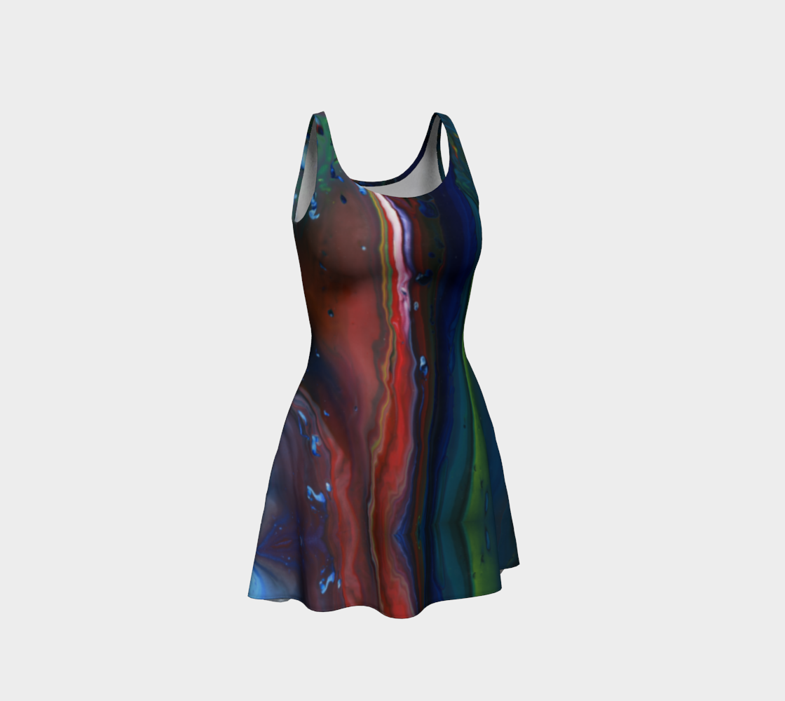 Northern Light Horizontal Stripe Flare Dress