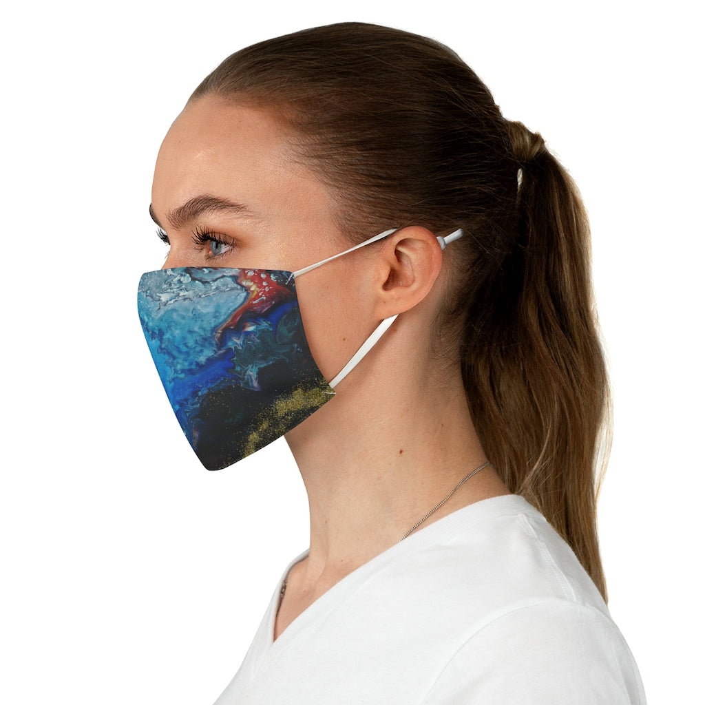 Gold Stream Fabric Face Mask