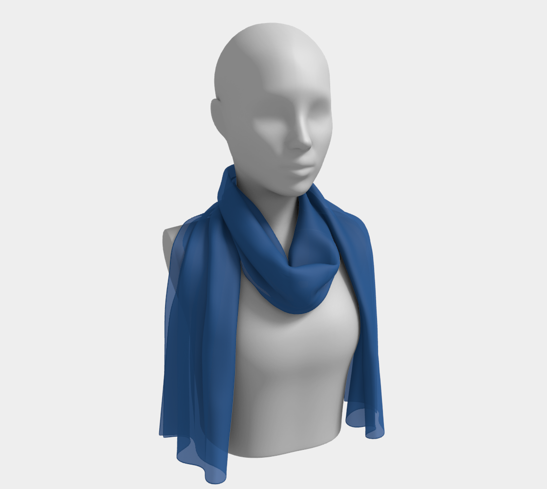 Water Blue Long Scarf