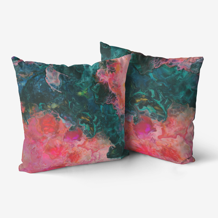 Feel the Borboleta Print Home Goods Premium Hypoallergenic Throw Pillow